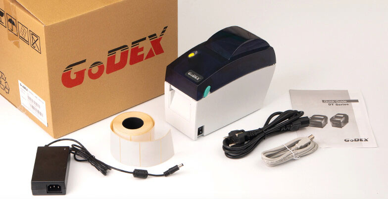 Комплектация принтера этикеток Godex DT2-US